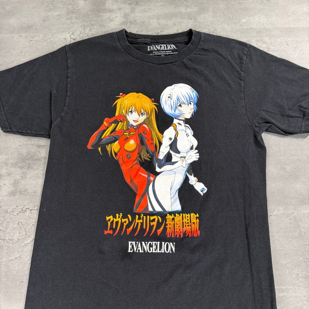 Neon Genesis Evangelion T Shirt Mens Small Black Asuka Rei Anime Manga 2022 Tee